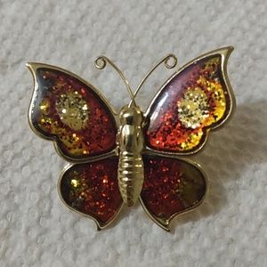 *3/$12* New Butterfly Enameled coated glazed Pin Brooch